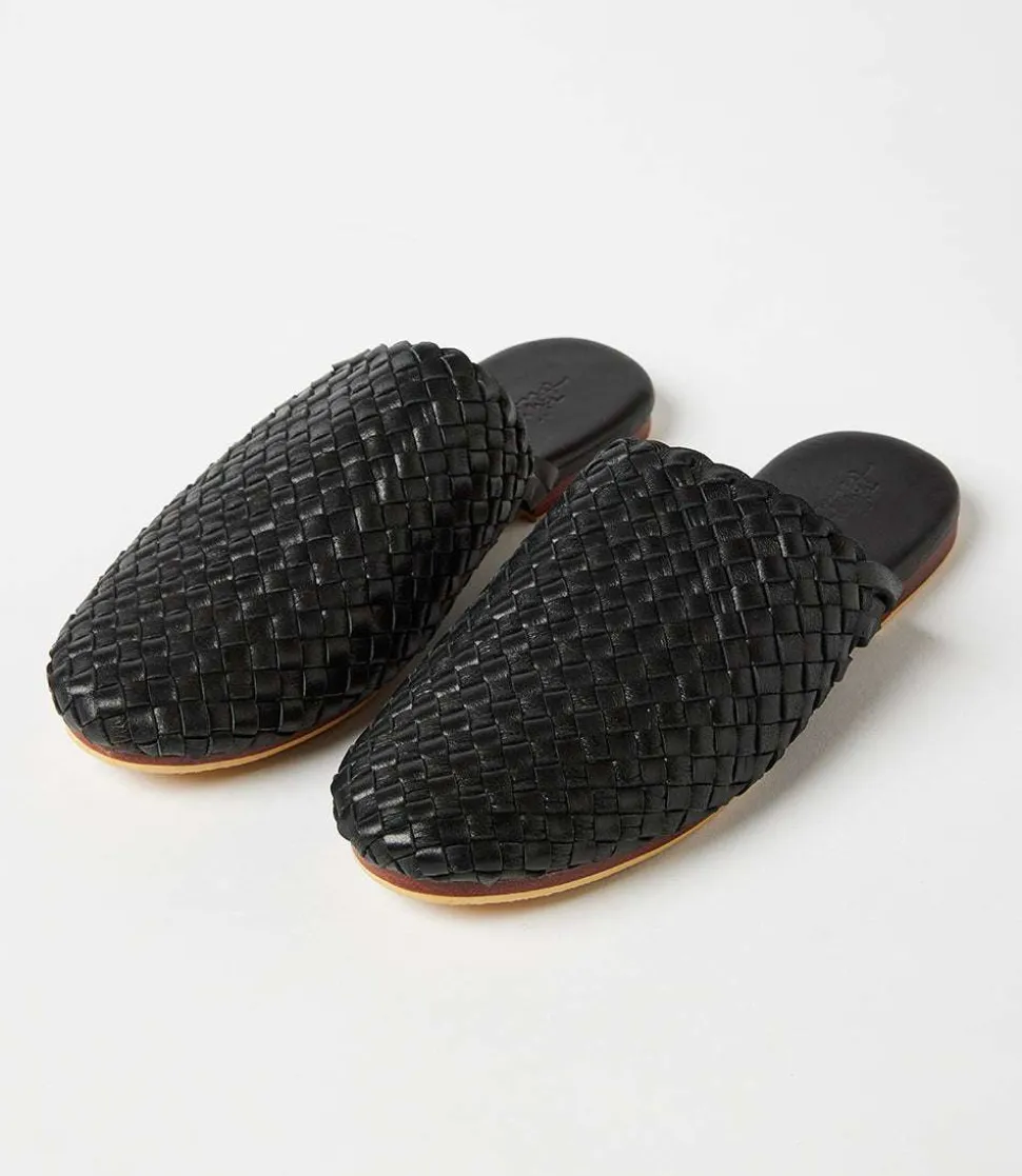 Braided Leather Mules