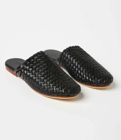 Braided Leather Mules