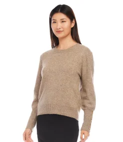 Button Sleeve Sweater