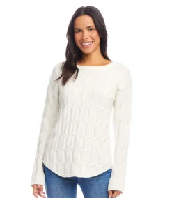 Cable Shirttail Sweater