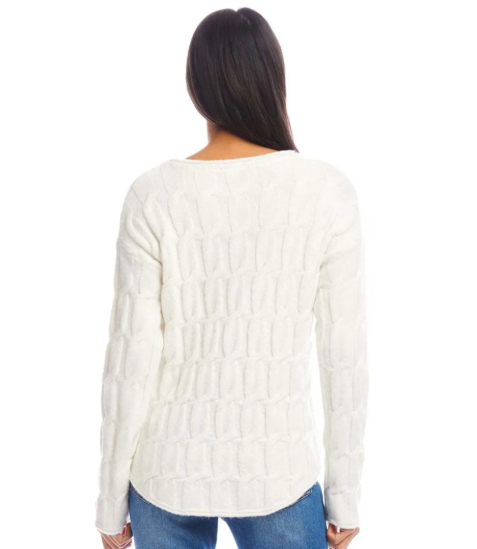 Cable Shirttail Sweater