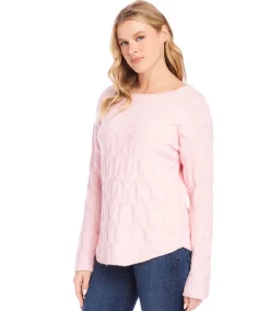 Cable Shirttail Sweater