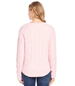Cable Shirttail Sweater