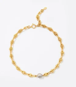Chainlink Necklace With Pearl