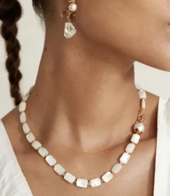 Chan Luu Beaded Mother Of Pearl Necklace