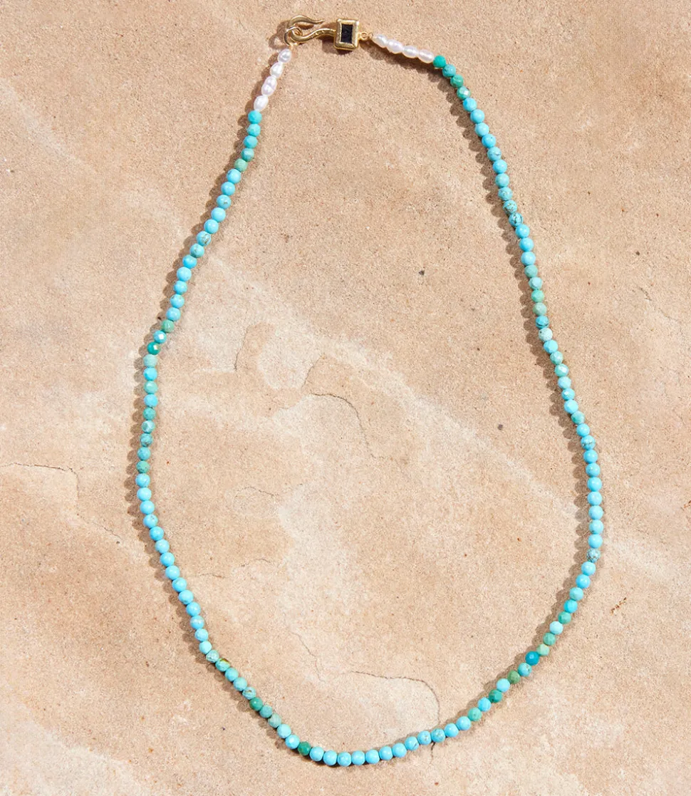 Chan Luu Beaded Turquoise Stone Necklace