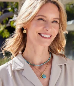 Chan Luu Beaded Turquoise Stone Necklace