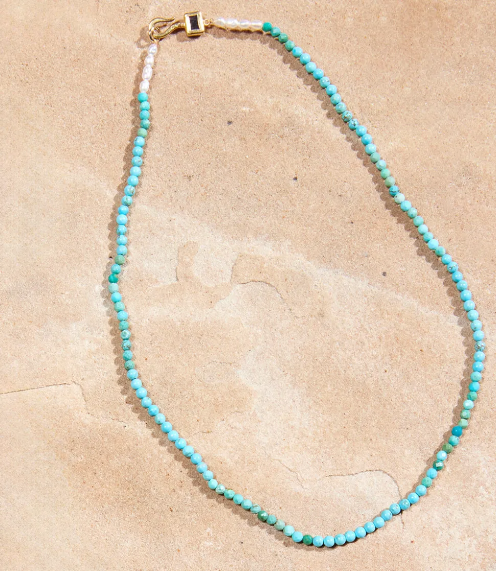 Chan Luu Beaded Turquoise Stone Necklace