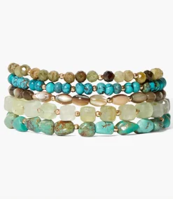 Chan Luu Beaded Wrap Turquoise Bracelet