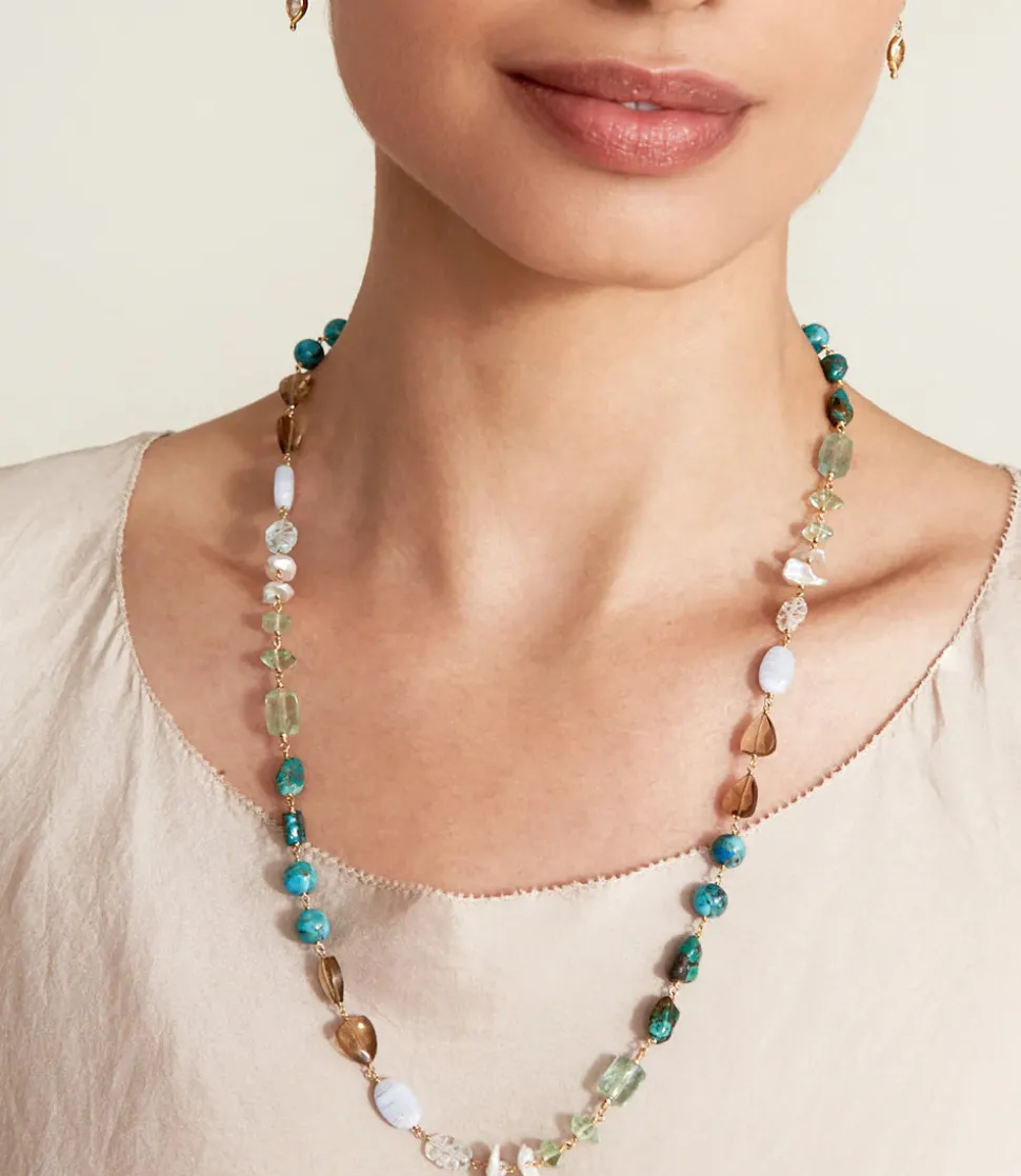 Chan Luu Gemstone And Pearl Necklace