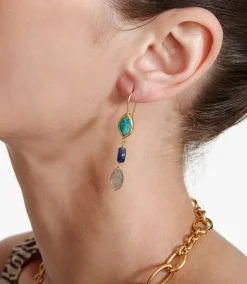 Chan Luu Triple Drop Turquoise Earrings