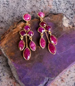 Chandelier Gemstone Earrings