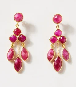Chandelier Gemstone Earrings