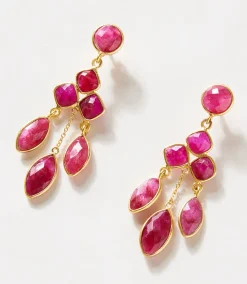 Chandelier Gemstone Earrings