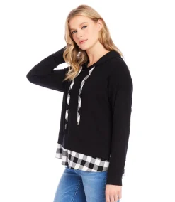 Contrast Hem Hoodie