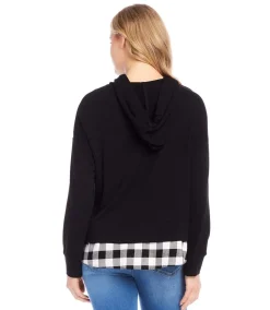 Contrast Hem Hoodie