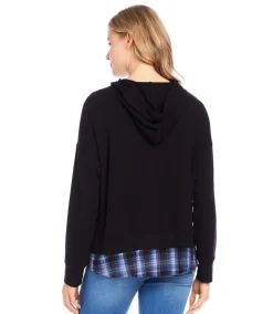Contrast Hem Hoodie