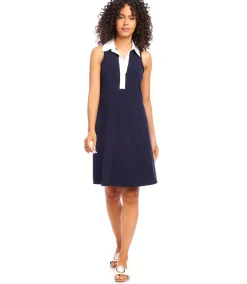 Contrast Placket Dress