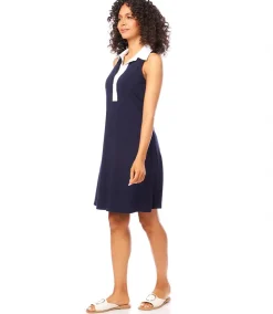 Contrast Placket Dress