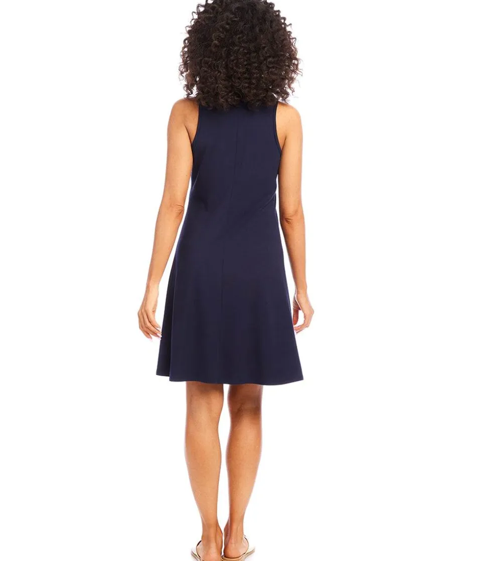 Contrast Placket Dress