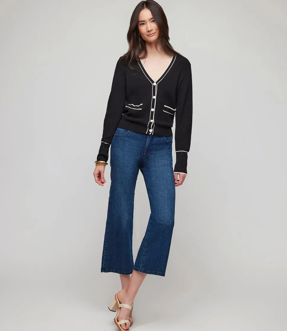 Contrast Trim Cardigan