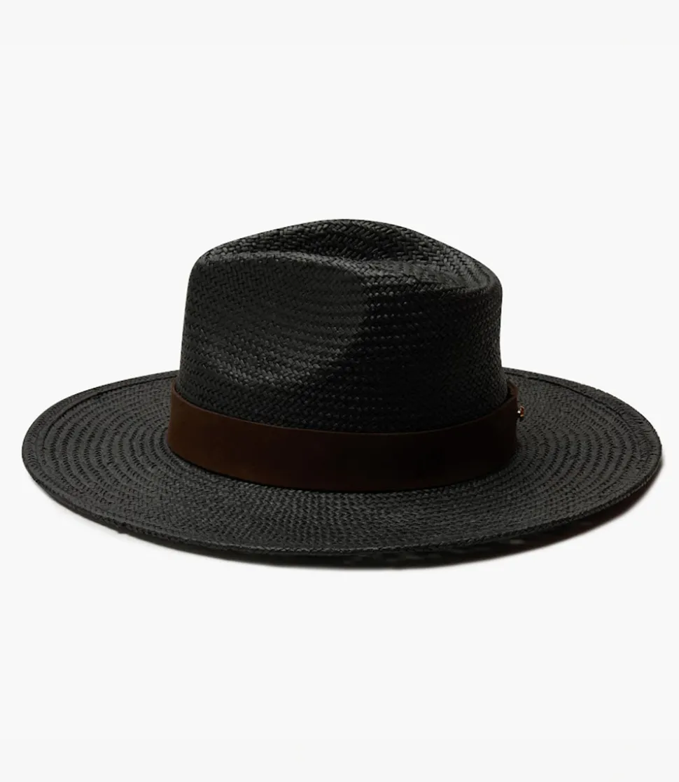 Contrast Trim Straw Hat