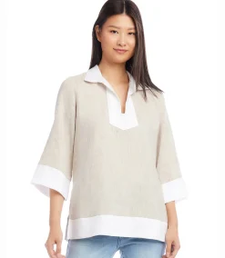 Contrast Tunic Top