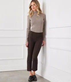 Cropped Pintuck Pants