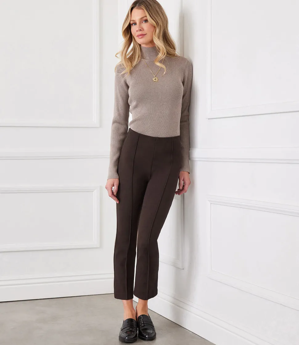 Cropped Pintuck Pants