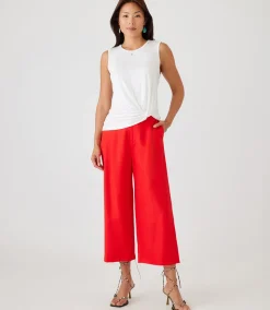 Cropped Pleated Pants