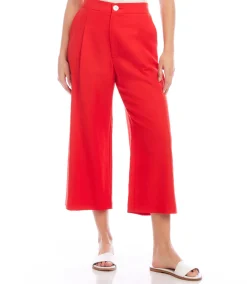 Cropped Pleated Pants