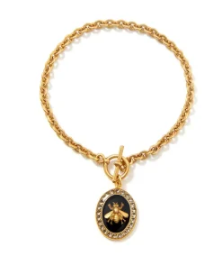 Crystal Bee Charm Bracelet