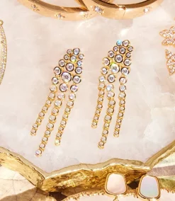 Dangling Gemstone Earrings