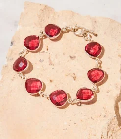Dark Pink Amethyst Quartz Bracelet