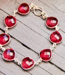 Dark Pink Amethyst Quartz Bracelet