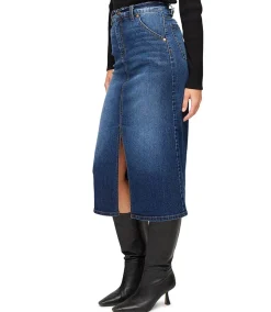 Denim Midi Skirt