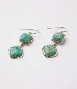 Double Drop Turquoise Earrings
