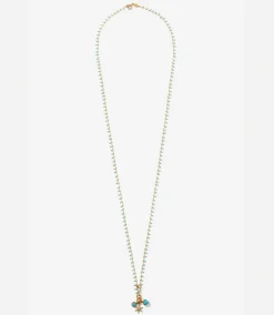 Double Strand Beaded Charm Necklace