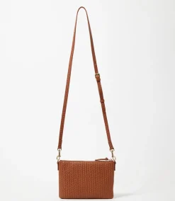 Embossed Leather Crossbody Bag