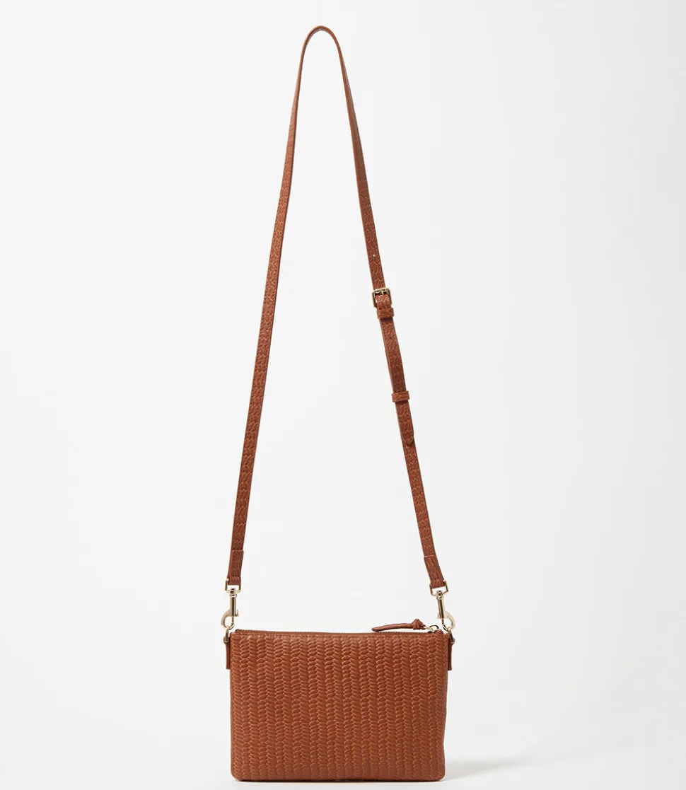 Embossed Leather Crossbody Bag