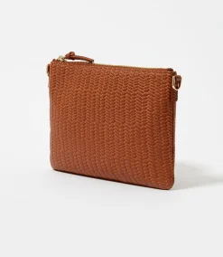 Embossed Leather Crossbody Bag