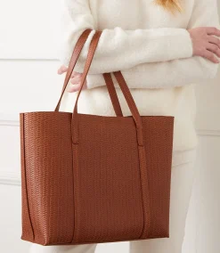 Embossed Leather Tote