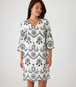 Embroidered Eyelet Dress