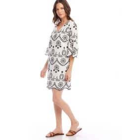 Embroidered Eyelet Dress