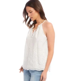 Embroidered Halter Top