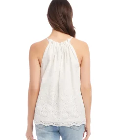 Embroidered Halter Top