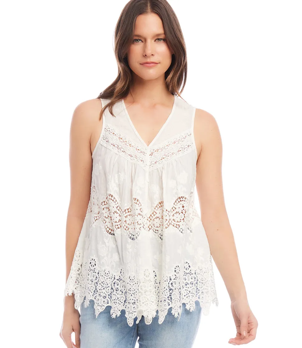 Embroidered Lace Top
