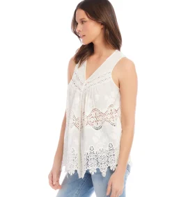 Embroidered Lace Top