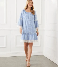 Embroidered Mixed Lace Dress