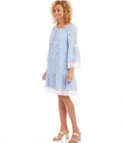 Embroidered Mixed Lace Dress